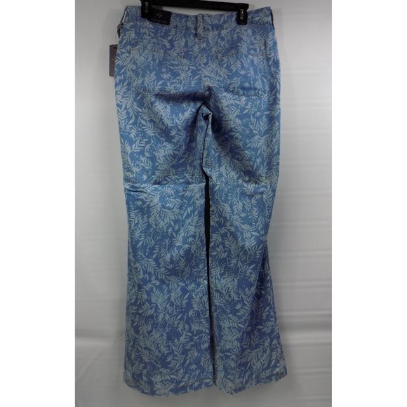 NYDJ - Claire Trouser Palace Leaves Print Size 10P NWT TORN LEG BOTTOM READ! - Picture 5 of 13
